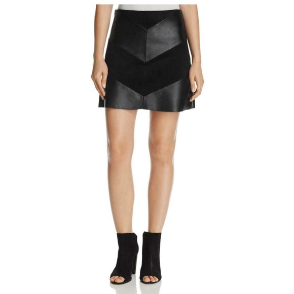 PPLA Raelynn Black Faux Leather Mini skirt SMALL - Picture 1 of 2